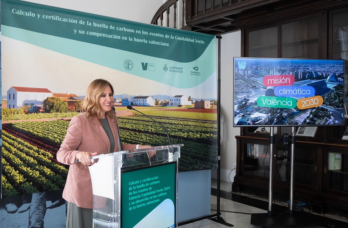 Presentación del proyecto de Global Omnium para compensar la huella de Carbono de la Climate Week en la huerta de Valencia
